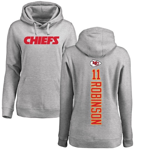 Women Football Kansas City Chiefs #11 Robinson Demarcus Ash Backer Pullover Hoodie